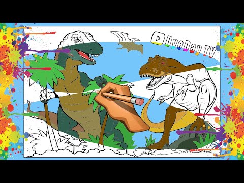 👀 Tyrannosaur Coloring Page | Dinosaurs Coloring Pages | T-Rex vs Tyrannosaur