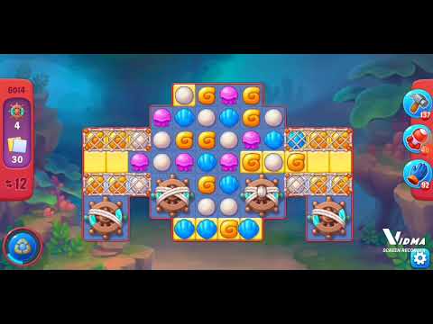 Fishdom. 6014 hard level no boosters and diamonds - 15 moves