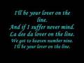 N-Euro - lover on the line - just lyrics 
