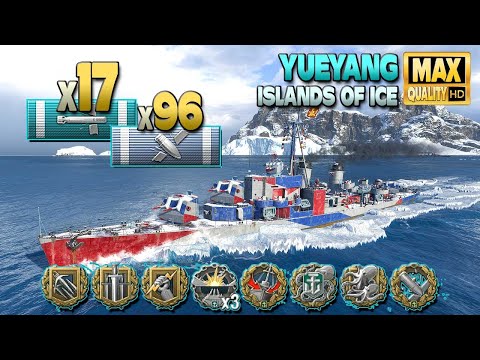 Destroyer Yueyang: Last hope on map Islands of Ice - World of Warships