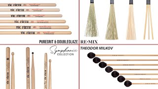 Vic Firth RE.MIX Brushes, 2-pair combo pack (Grass & Birch) - Video