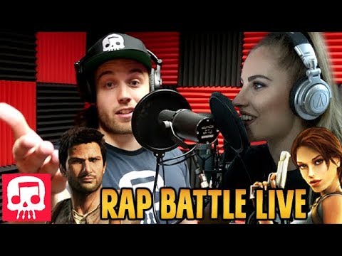 Lara Croft vs Nathan Drake Rap Battle LIVE by JT Music (feat. Andrea Storm Kaden)