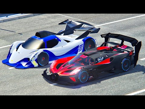 Bugatti Bolide GTR vs Devel Sixteen GTR - Drag Race 10 KM