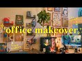 my home office makeover  ᯓ★ art supplies, pc setup, desk organization, & cozy aesthetics