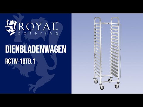 Video - Dienbladenwagen - 16 inschuifbare dienbladen