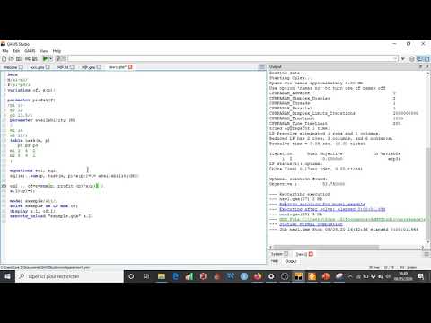 Production modeling with GAMS