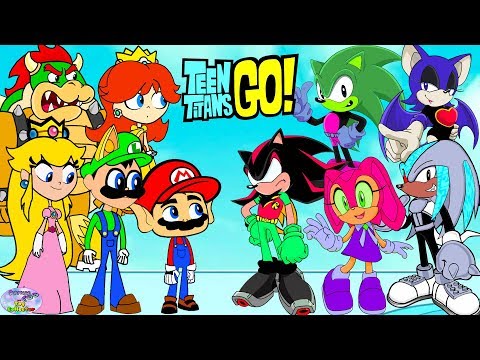 Teen Titans Go! Color Swap into Sonic Boom and Super Mario Surprise Egg and Toy Collector SETC