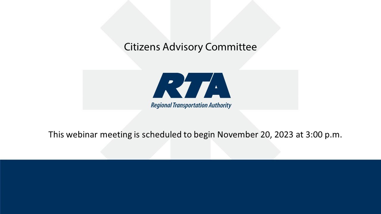Citizens Advisory Committee Meeting - November 20, 2023 3:00 p.m.