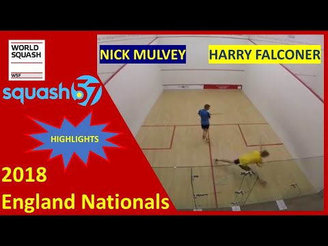 2018 England Nationals (highlights) NICK MULVEY v's HARRY FALCONER (Squash57)