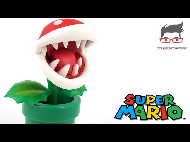 Vídeo relacionado con Jakks Pacific Nintendo - Figura Planta piraña con Caja interrogante.