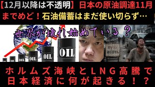  【12月以降が不透明】日本の原油調達「11月までめど」石油備蓄はまだ使い切らず…ホルムズ海峡とLNG高騰で日本経済に何が起きる！？😨