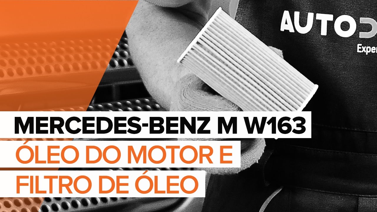 Como mudar óleo do motor e filtro em Mercedes ML W163 - guia de substituição