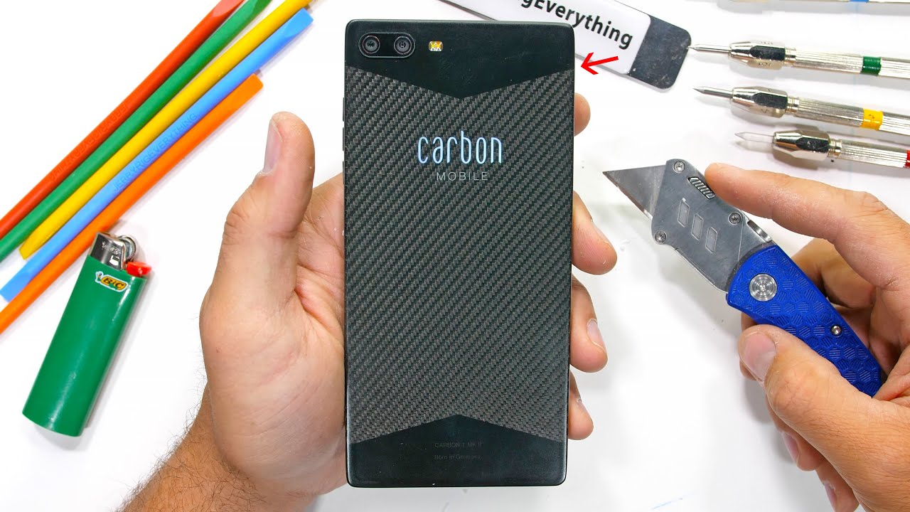 How strong is a CARBON FIBER smartphone?! - Durability Test!