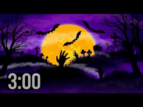 3 Minute Halloween Countdown Timer (with Music) | Vampires | Ghosts | Haunted House