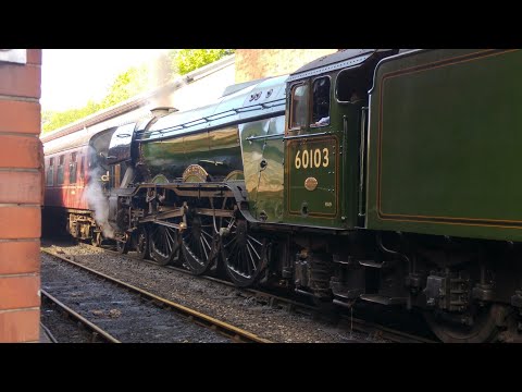 60103 Flying Scotsman Leaves Bury With Wheel Slip!