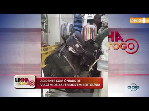 LINHA DE FOGO (09 12) ACIDENTE COM í”NIBUS DE VIAGEM DEIXA FERIDOS EM BERTOLíNIA