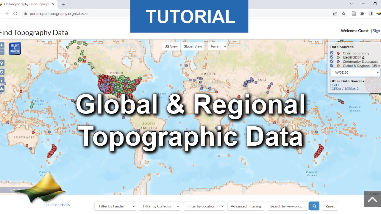 Accessing and Downloading Global & Regional Topographic Data on OpenTopography
