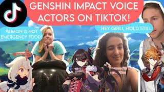 Paimon, Childe, Qiqi, Beidou and Babara's VA NOW on TikTok! video