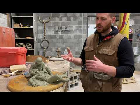 Chad Fisher talks about his sculpture of World War II Medic Bernie Friedenberg