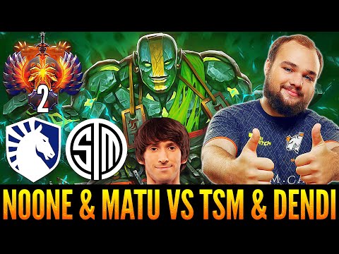 NOONE With Earth Spirit Mid & MATUMBAMAN vs DENDI & Team TSM - High Class Game - Dota 2 Highlights