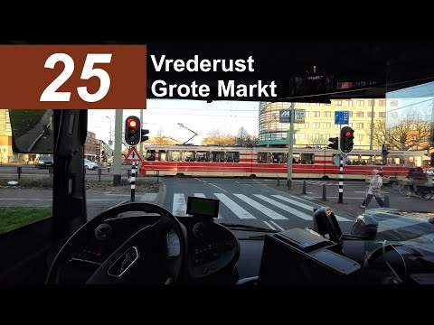 Busdriver's POV | HTM lijn 25: Vrederust - Grote Markt - Vrederust | HTM 1047 | 2024