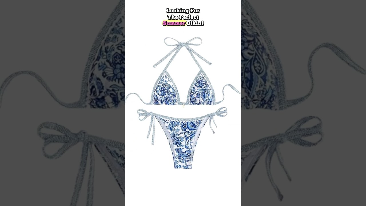 Floral Halter Bikini Set – Summer Swimsuit for Women #swimsuit #amazonfinds #amazonproducts