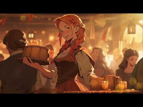 Fantasy tavern music 🍺 Tavern Ambience, RPG Music, Relaxing Folk Music
