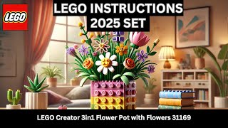 LEGO INSTRUCTIONS LEGO Creator 3in1 31169 Typewriter with Flowers 🌸⌨️ | Vintage Build for Display!