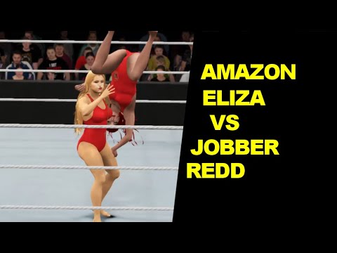 WWE 2K17 Amazon Eliza vs Jobber Redd - Baywatch Match