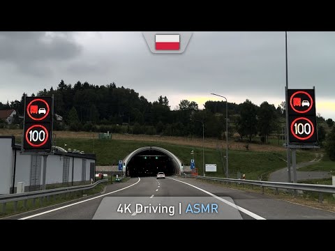 Early Morning Drive from Cracow to Rabka-Zdrój | Scenic Zakopianka Route | 4K 60FPS