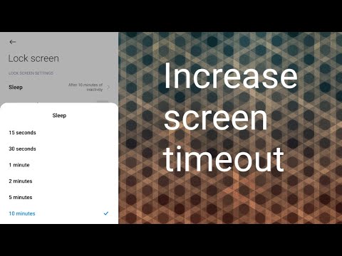 how to increase screen timeout || Sleep backlight time