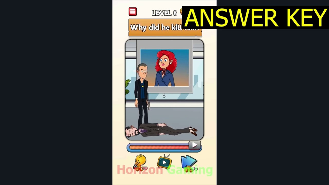 Flashback Tricky Fun Riddles LEVEL 8 Why did he kill him - Gameplay Walkthrough Android IOS