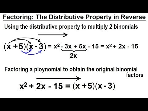 Algebra Ch 6 Factoring 1 of 55 What is a Factor
