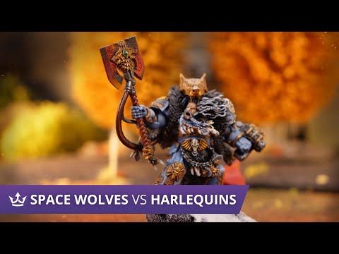 Space Wolves vs Harlequins - Warhammer 9th Edition Battle Report