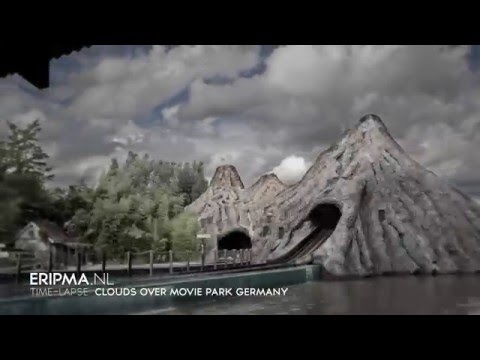 Dark clouds above Movie Park Germany
