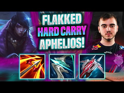 FLAKKED HARD CARRY WITH APHELIOS! - G2 Flakked Plays Aphelios ADC vs Samira! | Season 2022
