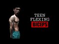 15 Years Old ATHLETIC Teen Flexing BICEPS #7