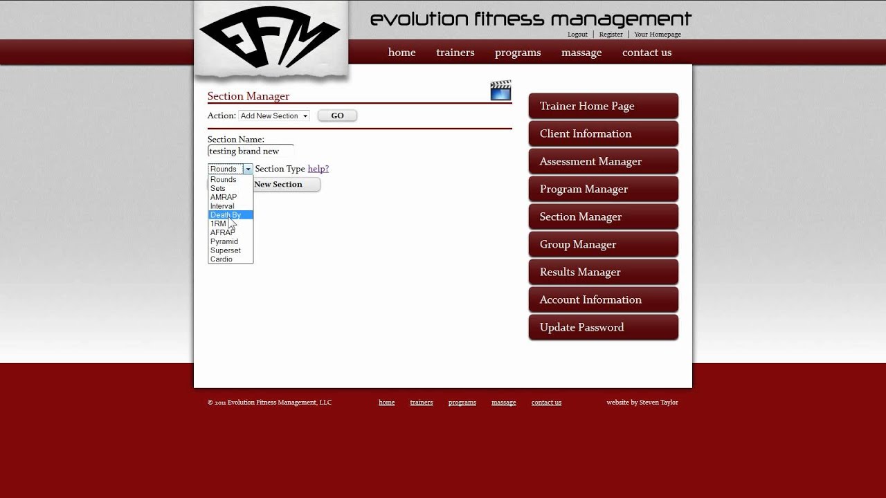 Section Management Tutorial