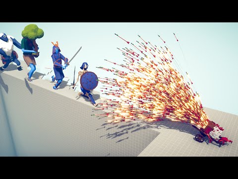 CAN ALL 4 GIANT CROSS THE BRIDGE - Totally Accurate Battle Simulator TABS