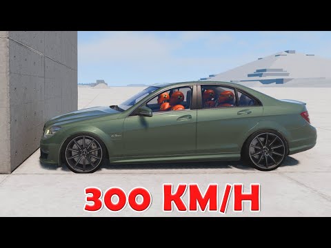 Mercedes-Benz C63 W204 vs Wall 300 KM/H - BeamNG Drive