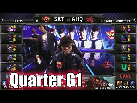 SK Telecom T1 vs ahq Game 1 | Quarter Finals LoL S5 World Championship 2015 | SKT vs AHQ G1 Worlds