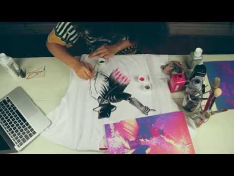 DIY Custom hand painted t-shirt by Jessica VALOISE (ex-KhaciJay) | MJ