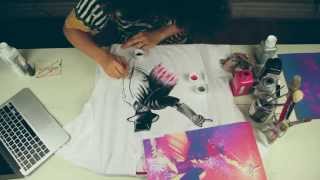 DIY Custom hand painted t-shirt by Jessica VALOISE (ex-KhaciJay) | MJ