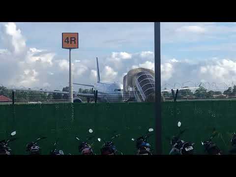 Brussels airline arrived at the new Freetown international lungi airport