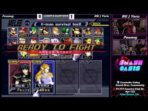 Smash Oasis Melee: RG | Yoru (Zelda) vs Poomoj (Fox/Marth) 12/9/16