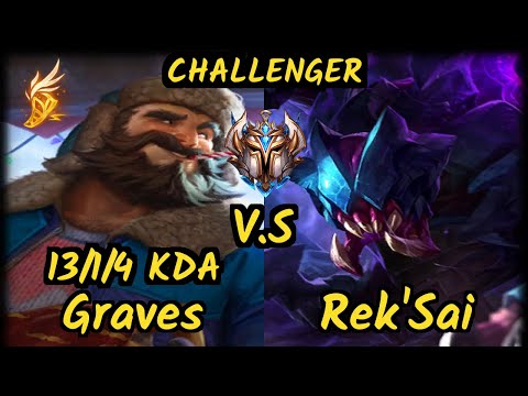 S04 Memento (GRAVES) vs REK'SAI - 13/1/4 KDA JUNGLE CHALLENGER GAMEPLAY - EUW