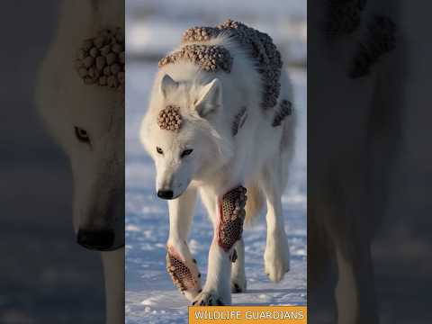 Poor WHITE WOLF Is Injured By Barnacles And Parasites, Saved By Rescue Team