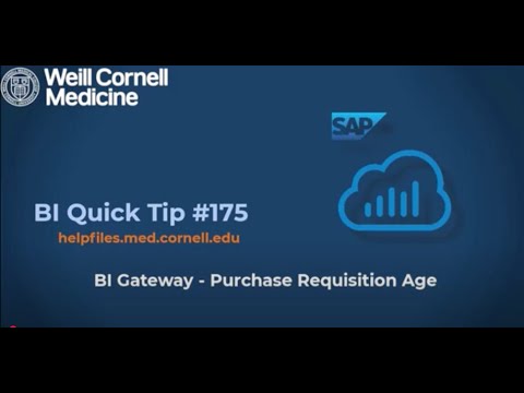 BI Quick Tip #175: How to Check Purchase Requisition Age in your BI Gateway Story