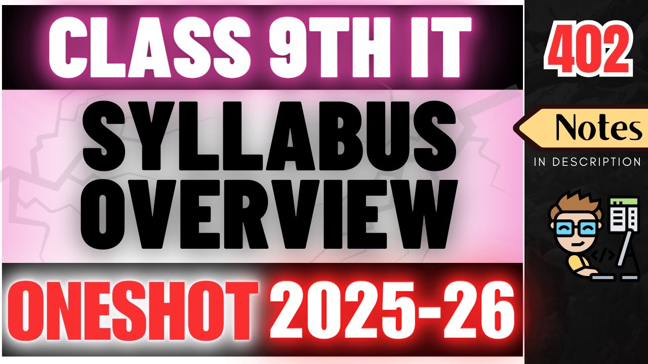 Class 9 IT ( Code 402 ) | Syllabus Overview | 2025-26