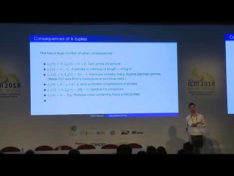 Gaps between primes – James Maynard – ICM2018
